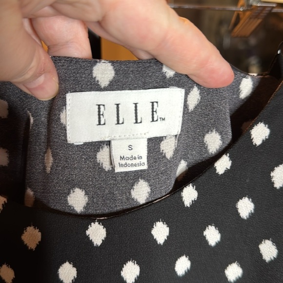 Elle Dress Womens Black Polka Dot Tiered Sundress Sleeveless Size Small - Picture 8 of 8